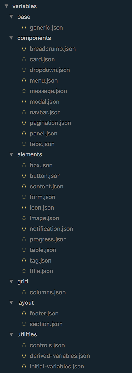 JSON variables
